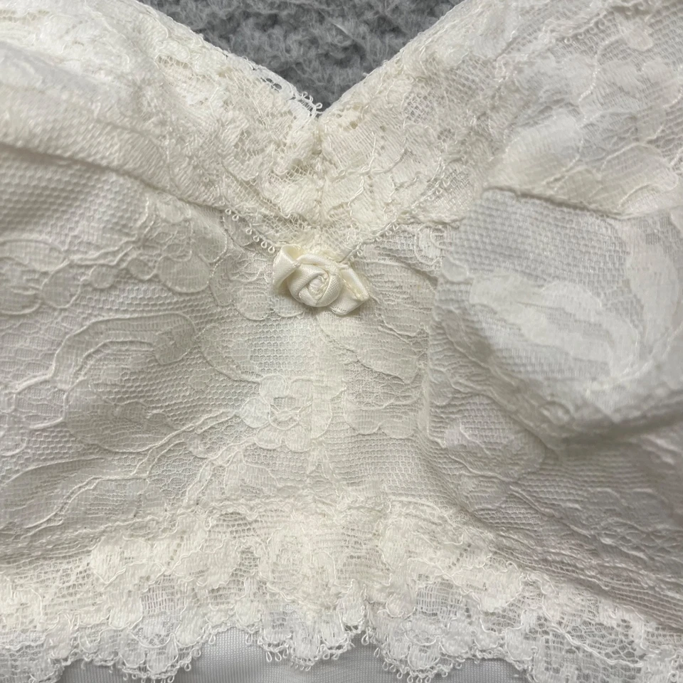 Sujetador De Colección Olgas Slip Para Mujer 36A Crema Encaje Integrado Sexy Retro De Colección Años 70 80 Foto 4 de 4