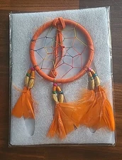 New Native Indian Small 3.75 Orange Dream Catcher