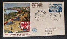 Enveloppe Premier jour 1955 Timbre N° 1038 Oblitéré Nice