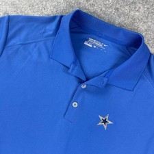 Nike Tour Performance Mens Polo Shirt XL Blue Short Sleeve Dri Fit Dri-fit Tiger