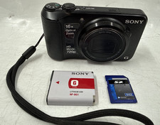 BLACK SONY CYBERSHOT DSC-H90 16.1 MP DIGITAL CAMERA 16X Tested READ GC-6644