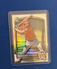 Luke Dickerson Chrome Refractor Rookie 2025 Bowman Draft Card #BDC-61 Nationals