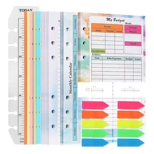82 Sheets Monthly Weekly Planner Notepad 6 Hole For A6 Binder Cover Save B L3D1