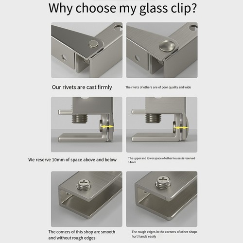 Easy Install Adjustable Glass Hinges 2PCS for Showcases and Containers - Picture 11 of 29