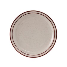 Tuxton China Inc Bahamas 7-1/4" Amr White/Eggshell Brown Speckle Round Plate
