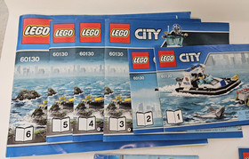 Lego City Police Prison Island Set 60130 Manual Instructions ONLY Complete (1-6)