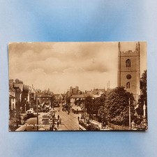 Reading Postcard C1935 Real Photo St Mary's Butts Open Top Tram Berkshire