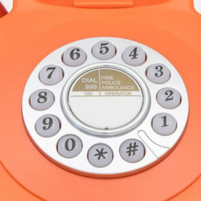 GPO Retro GPO746DPBOR 746 Desktop Push Button Telephone - Orange