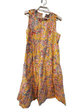 J Crew Factory dress women size 2 mixed floral tiered midi Summer '22 pockets