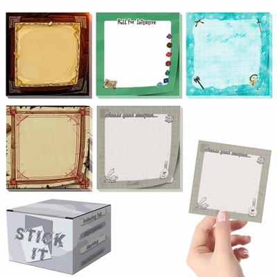 CZYY Fantasy Sticky Notes, 500-Sheet Desk Stationery Set for RPG Fans