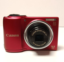 Canon PowerShot A810 Compact Camera 16MP 5x Optical Zoom HD Red Tested & Working