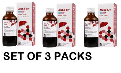 Alpha-Liv Liver Tonic   Pack of 3 × 100ml Bottles | Sugar Free Liver support