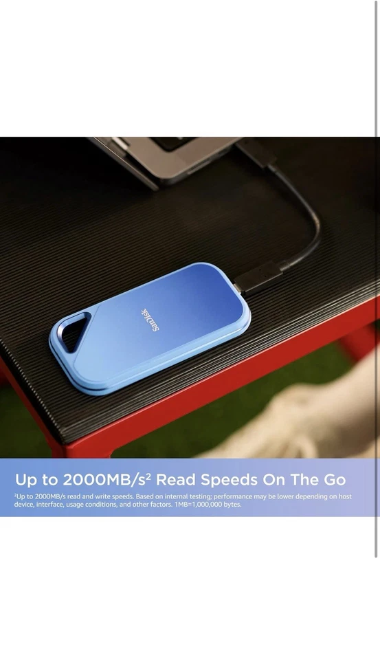 SanDisk Creator Pro Portable NVMe SSD 2TB, up to 2000 MB/s read/write - Image 2 of 2