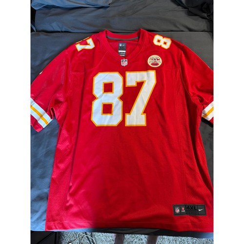 Nike Kansas City Chiefs Travis Kelce 87 Game Replica Jersey Red Mens 4XL
