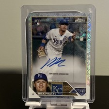 2023 Topps Chrome NICK PRATTO Logofractor Refractor SP RC Rookie Auto Royals