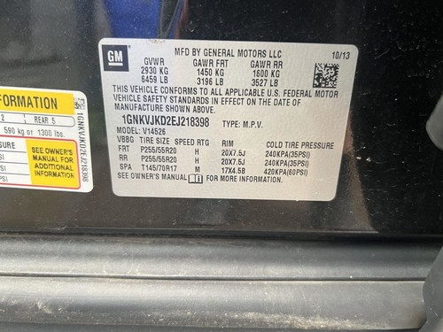 Rear View Mirror VIN J 11th Digit Limited Onstar Fits 09-17 ACADIA 211467 - Picture 6 of 12