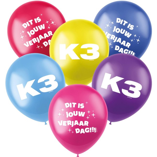 Folat - Balloons K3 23 Cm - 6 Pieces (Us Import)-image