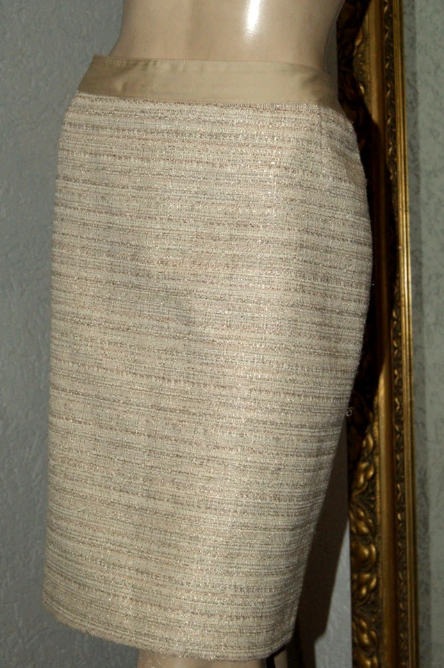 Winterrock *  Wollrock  * ROCK * Minirock Glitzereffekt beige nw 40 - Bild 3 von 4