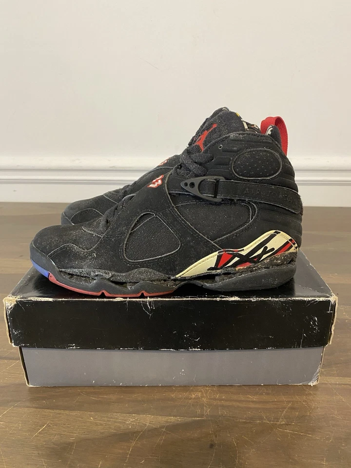 Jordan 8 Playoffs 1993 original talla 8 raro 100 % auténtico con caja Foto 2 de 4