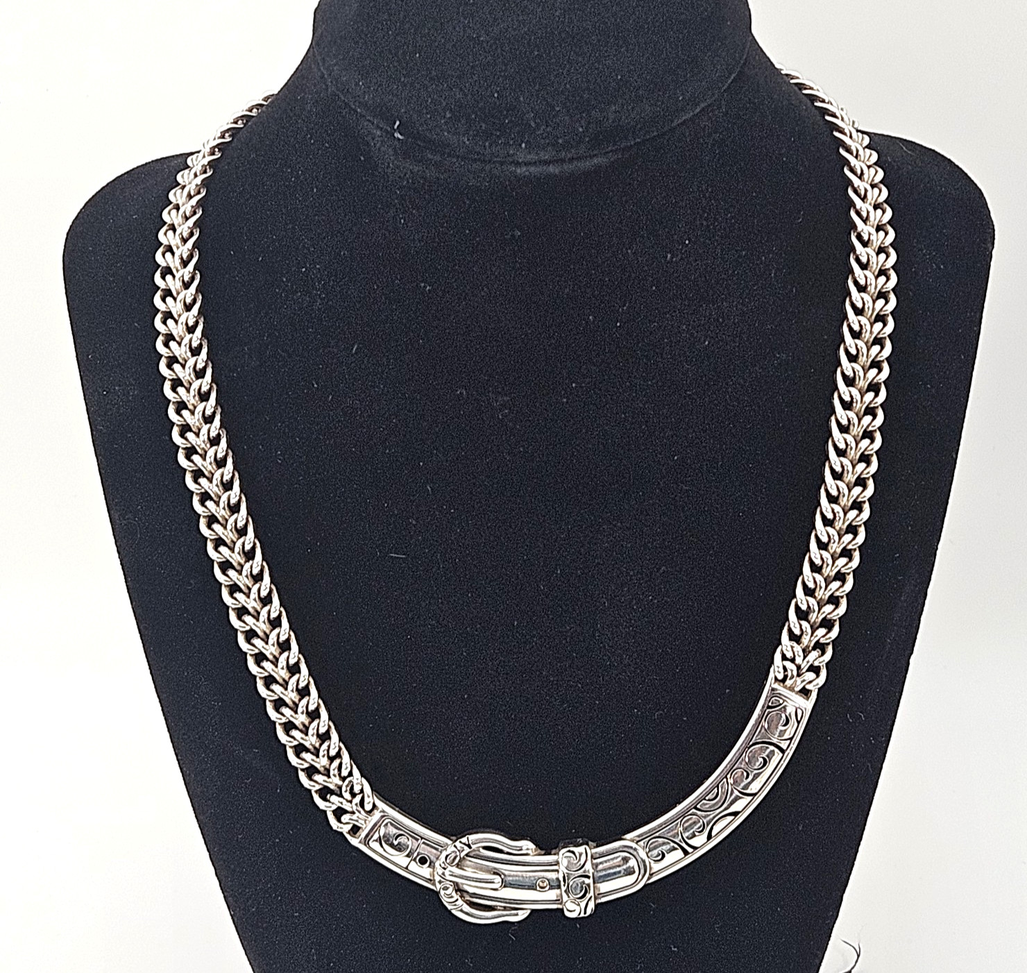 Brighton Silver Tone Statement Collar Necklace Bu… - image 6