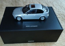 BMW 3er 325ti e46 kompakt, Maßstab 1:43, Minichamps, Silber