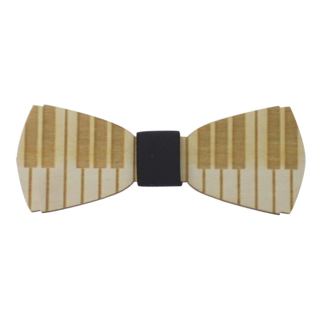 Engraved Wooden Bow Tie Barman on The Bars | Decorated Piano Bow Tie