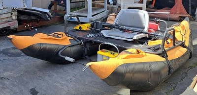 classic accessories pontoon fishing boats Classic Accessories Colorado XT Inflatable Pontoon Boat - Orange/Grey