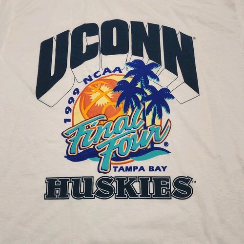 UCONN HUSKIES BASKETBALL SHIRT YOUTH XL VINTAGE 1999 RARE FINAL FOUR CHAMPIONS - Picture 3 of 10