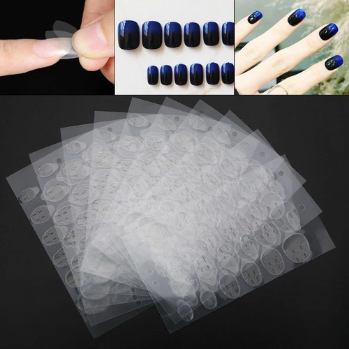 Double Sided Nail Glue Tabs Sticker Adhesive False Fake Nail Art Polish Gel