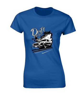 DRIFT MASTER DAMEN T-SHIRT AUTOLIEBHABER RACING SUPERCAR RALLYE RALLYE SCHNELL AUTO