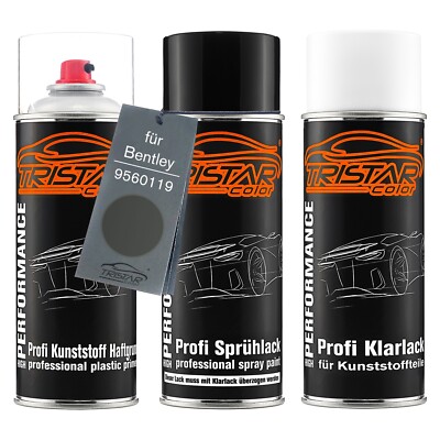 Autolack Spraydosen Set für Kunststoff für Bentley 9560119 Cypress Metallic