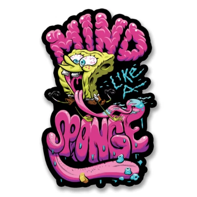 Spongebob Squarepants Schwammkopf Like A Mind Sponge 6cm Sticker Aufkleber - Bild 1 von 2
