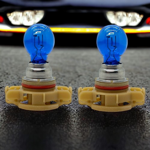 Pair PS19w PS24W 7500K xenon foglight DRL bulbs white daytime H16 lights - Picture 2 of 8