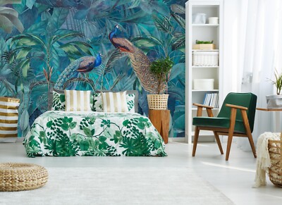 3D Peacock Feather A1833 Wallpaper Wall Mural Self-adhesive Andrea Haase Amy