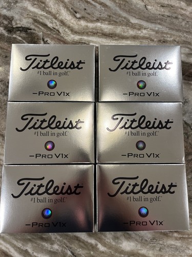 NEW 2023 6 DOZEN (72 GOLF BALLS) TITLEIST LEFT DASH PRO V1X GOLF BALLS NO LOGOS
