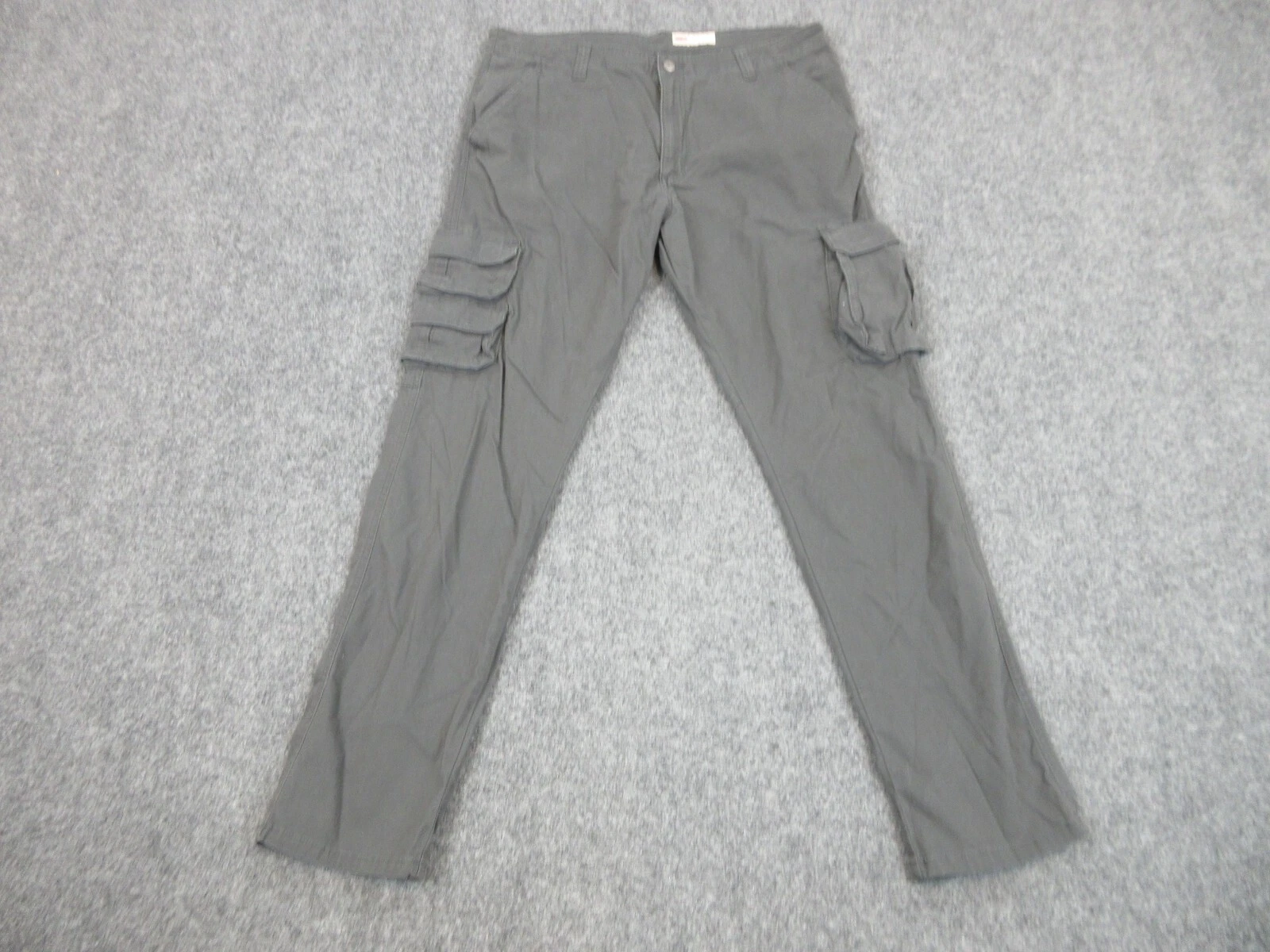 Wrangler Pants Mens Adult 38 Gray Cargo Pocket Outdoors Workwear Casual 38x31