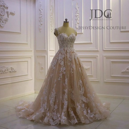 2025 Beaded Lace Wedding Dress Bridal Gown Corset Plus Size Train Custom made - Picture 5 of 11