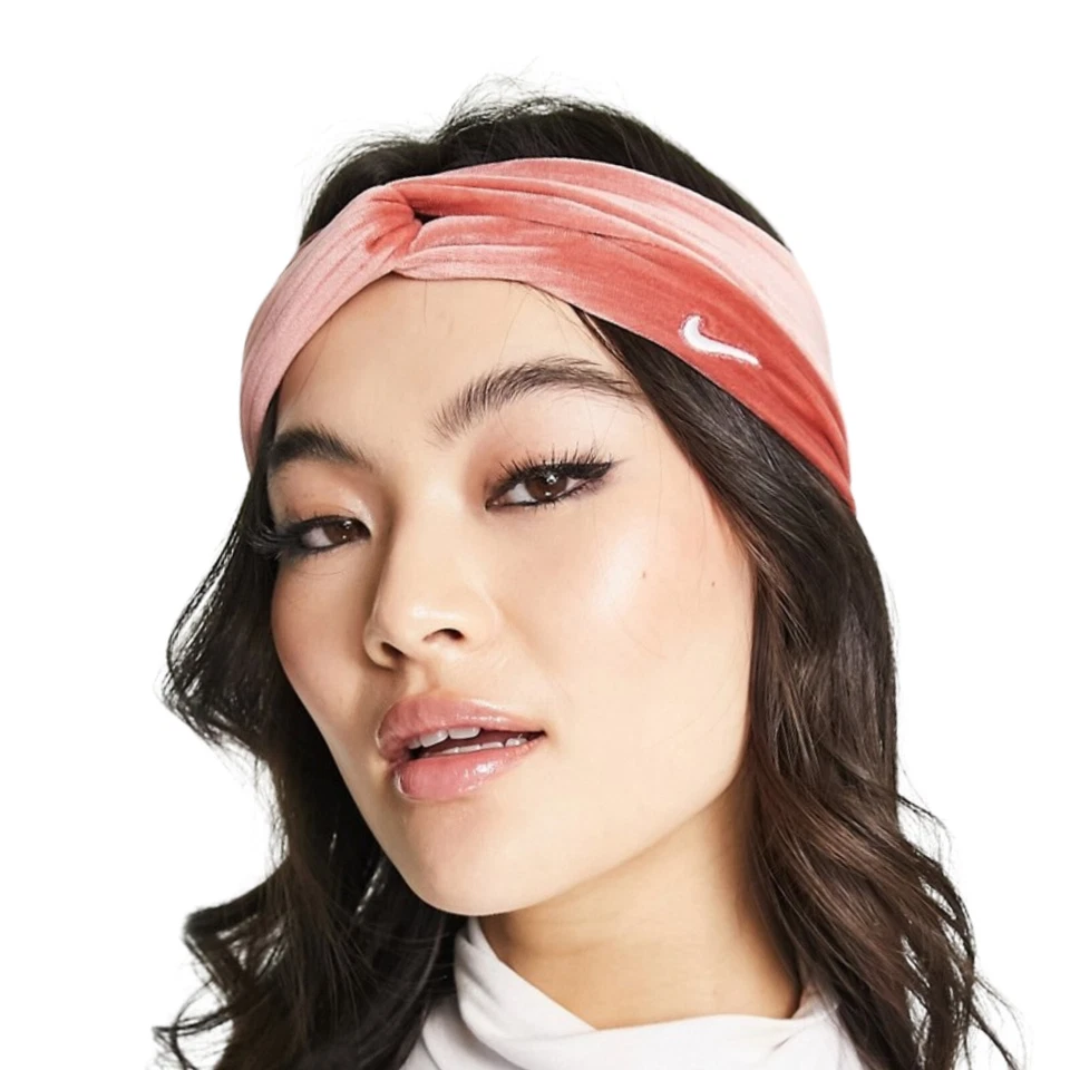 Diadema para mujer NIKE nudo torcido talla única rojo terracota ancho ancho Foto 2 de 3