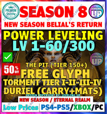 DIABLO 4 IV POWER LEVELING SEASON 8 Lv1-300 X...