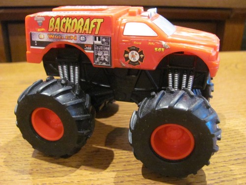 Hot Wheels Dodge Ram Fire Engine Monster Jam Truck 3.75" Backdraft - Picture 2 of 11