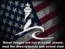 Lighthouse in a Wave Car Van Truck Decal US Made US Seller