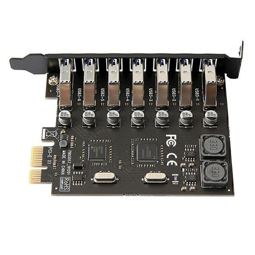 PCI-E Express auf USB 3.0 Erweiterungskarte 7-Port Hub-Adapter Controller O2J9 - Bild 4 von 6