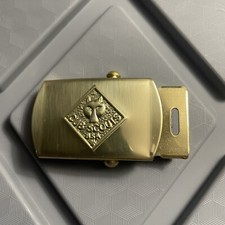 Cub Scout YOUTH S/M Uniform Solid Brass Buckle Pre Owned Vintage 1970s