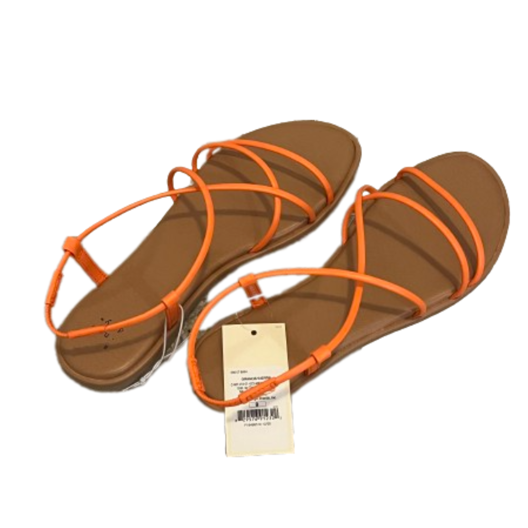 Women's Orange Sierra Strappy Sandals A New Day (WIDE SIZING) eBay