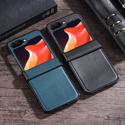 For Samsung Galaxy Z Flip5/4/3 Hinge Protector PU Leather Shockproof Case Cover