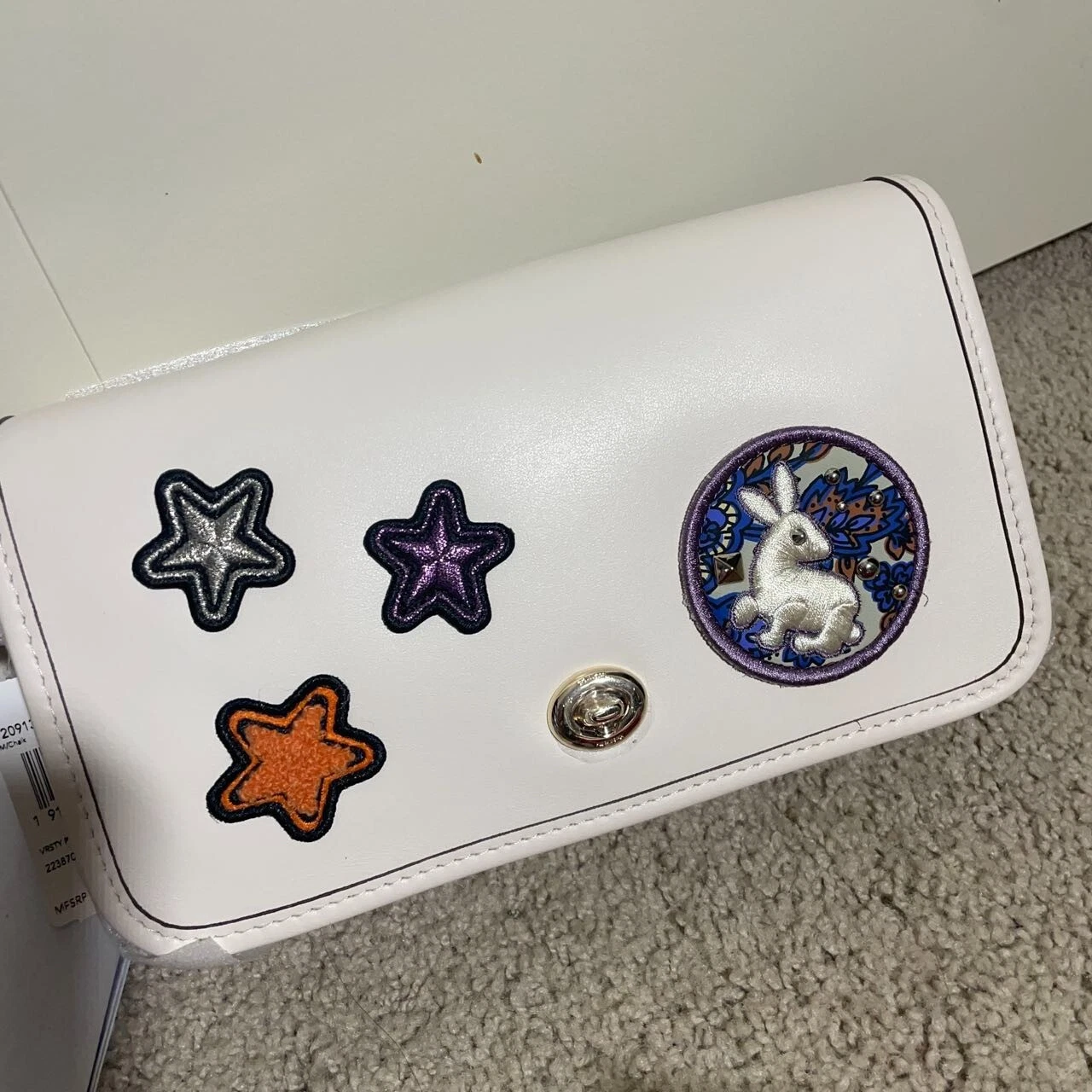 Coach F20912 3 Varsity gesso penny in pelle patchel (NO;057)