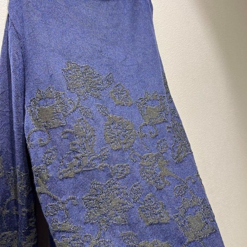 Y's Yohji Yamamoto Knitted Sweater Wool Deformed Cut-Off Flower From Japan - Picture 9 of 11