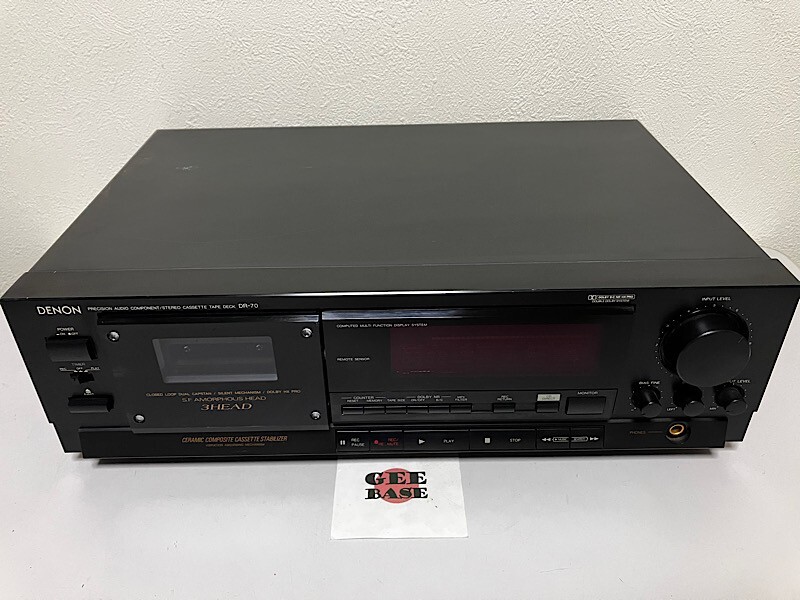 ジャンク品　デノン　DENON DR-70 3ヘッドカセットプレーヤー Denon DR-70 3-Head Stereo Cassette Tape Deck Confirmed