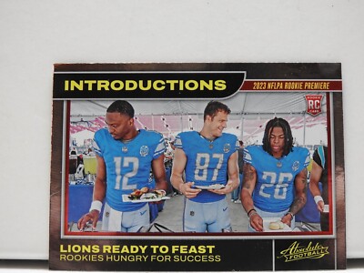 2023 Panini Absolute Introductions Lions ready to eat Gibbs, LaPorta, Hooker