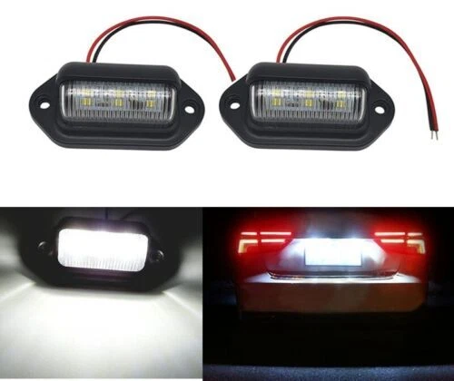 6LED 12V 24V Matrícula Bombillas Blanco Coche Camión Exterior Señal Lámpara 2Ps Foto 2 de 4